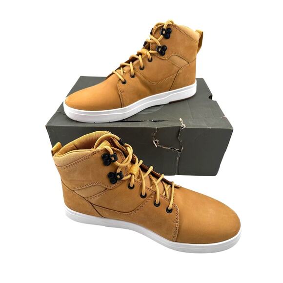 NWB Timberland ReBOTL Davis Square Waterproof Wheat Leather Chukka Boots Sz 12 - Picture 7 of 13